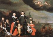 captain job jansz cuyter and his family Nicolaes maes